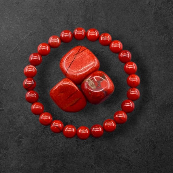 Pulsera de Jaspe Rojo – Energía, Vitalidad y Enraizamiento